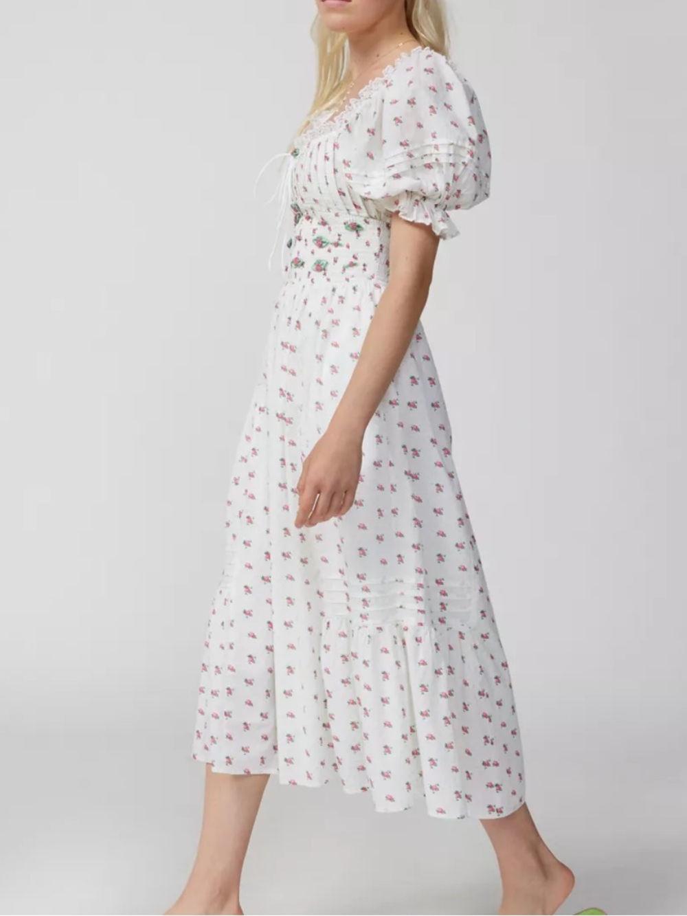 NWOT For Love & Lemons Guisti Floral Midi Dress size S SAMPLE Piece - Picture 7 of 15